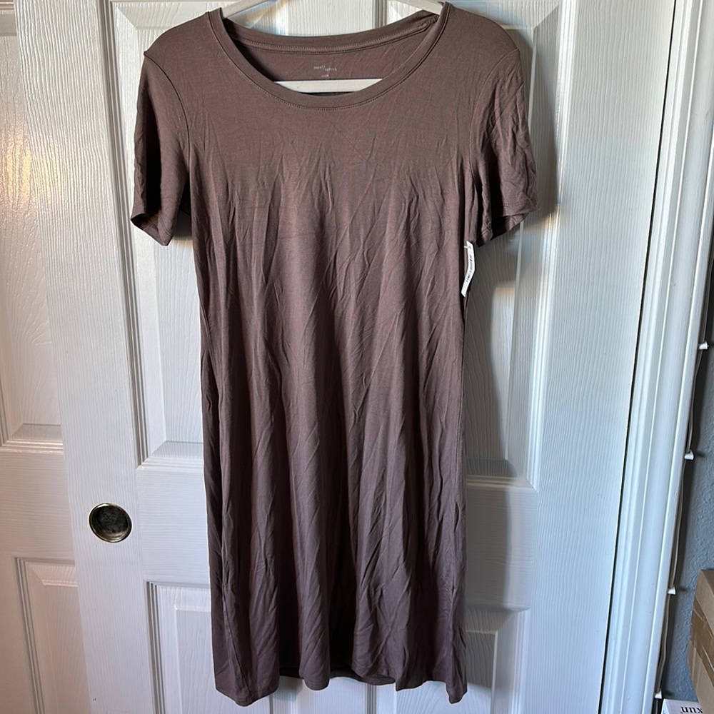 NWT Daily Ritual Jersey Standard-Fit Short-Sleeve Scoopneck T-Shirt Dress